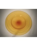 Cappellin Murano Round Orange Color Glass Plate, 1920 Cappellin Murano Round Orange Color Glass Plate, 1920