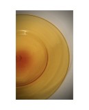 Cappellin Murano Round Orange Color Glass Plate, 1920 Cappellin Murano Round Orange Color Glass Plate, 1920