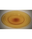 Cappellin Murano Round Orange Color Glass Plate, 1920 Cappellin Murano Round Orange Color Glass Plate, 1920