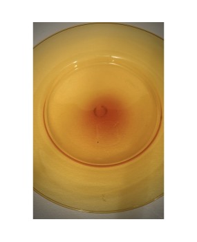 Cappellin Murano Round Orange Color Glass Plate, 1920