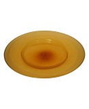Cappellin Murano Round Orange Color Glass Plate, 1920 Cappellin Murano Round Orange Color Glass Plate, 1920