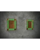 Murano Green Color Glass and Brass Mid-Century Picture Frames, 2000 Murano Green Color Glass and Brass Mid-Century Picture Frames, 2000