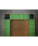 Murano Green and Black Color Glass and Brass Mid-Century Picture Frames, 2000 Murano Green and Black Color Glass and Brass Mid-Century Picture Frames, 2000