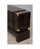 C 104 Cassettone lastronato in mogano tinto nero C 104 Cassettone lastronato in mogano tinto nero