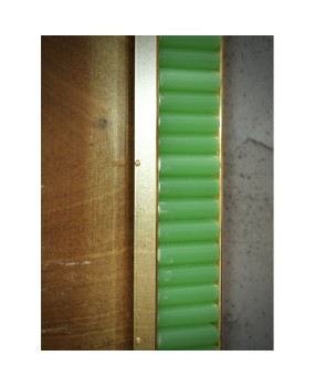 Murano Green and Black Color Glass and Brass Mid-Century Picture Frames, 2000