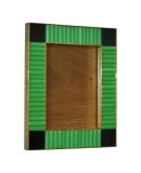 Murano Green and Black Color Glass and Brass Mid-Century Picture Frames, 2000 Murano Green and Black Color Glass and Brass Mid-Century Picture Frames, 2000