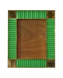 Murano Green Color Glass and Brass Mid-Century Picture Frames, 2000 Murano Green Color Glass and Brass Mid-Century Picture Frames, 2000