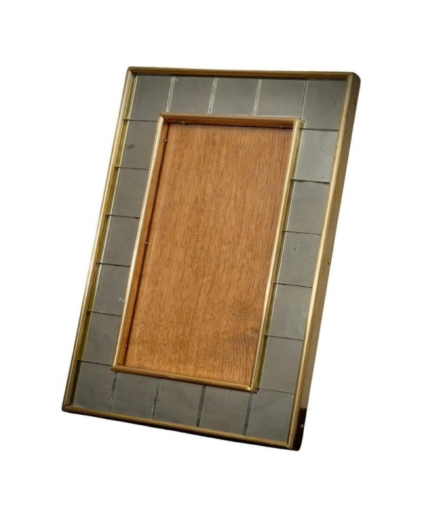 Murano Art Mirror and Brass Picture Frames, 1970 Murano Art Mirror and Brass Picture Frames, 1970