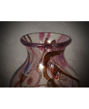 Murano Murrina Art Glass Mid-Century Glass Vase, 1980