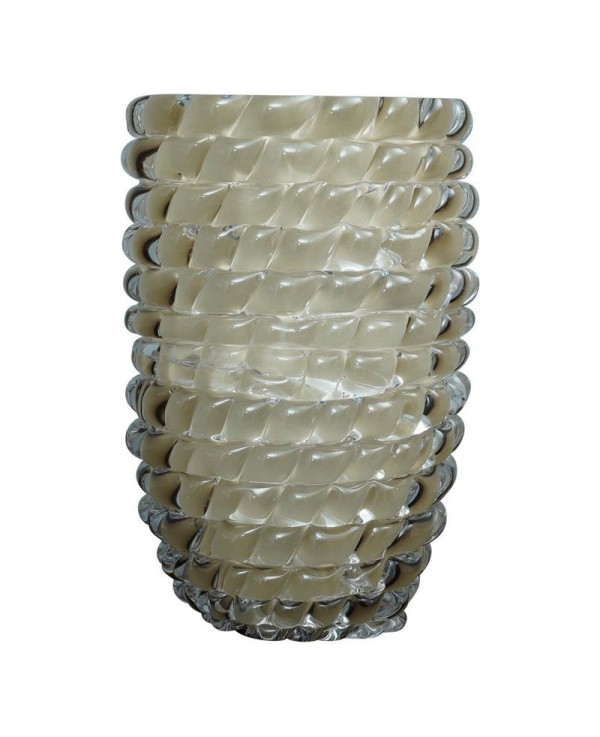Murano Midcentury Round Dove Gray Color Italian Vase, 1970 Murano Midcentury Round Dove Gray Color Italian Vase, 1970