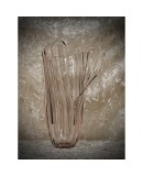 Murano Art Glass Transparent Pale Pink Vase, 1980 Murano Art Glass Transparent Pale Pink Vase, 1980