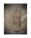 Murano Art Glass Transparent Pale Pink Vase, 1980 Murano Art Glass Transparent Pale Pink Vase, 1980