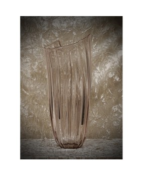 Murano Art Glass Transparent Pale Pink Vase, 1980