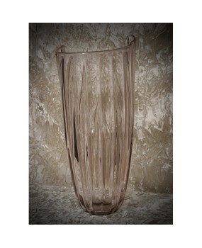 Murano Art Glass Transparent Pale Pink Vase, 1980