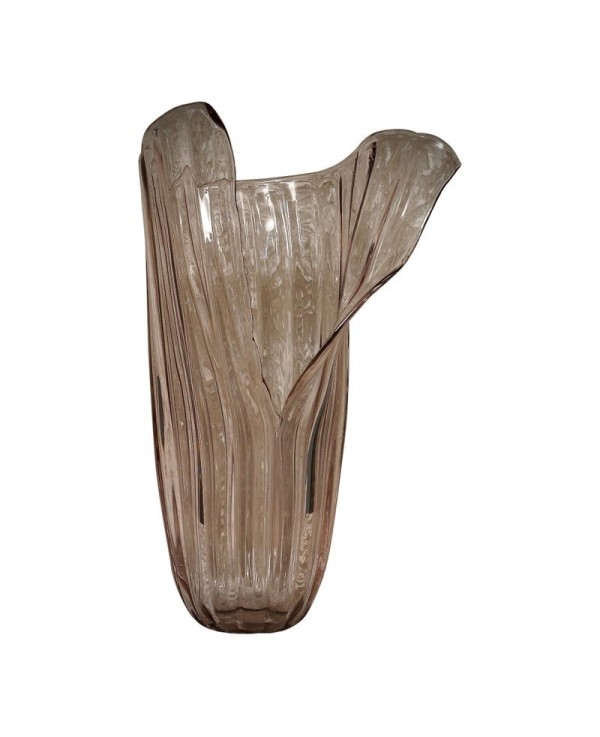 V 26 Murano Art Glass Transparent Pale Pink Vase, 1980 V 26 Murano Art Glass Transparent Pale Pink Vase, 1980