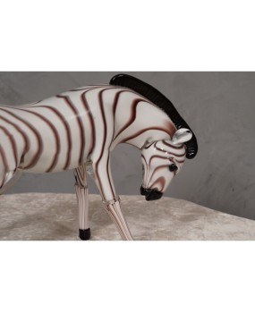 Murano Black and White Glass Sculptures, 1980