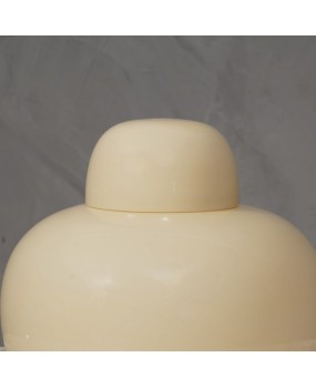 V 17 Vaso Tobia Scarpa Venini Murano Serie "Opale" Vetro Colore Avorio, 1979