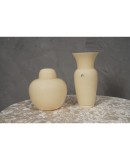 Tobia Scarpa Venini Murano "Opal" Series Glass Ivory Color Vase, 1979 Tobia Scarpa Venini Murano "Opal" Series Glass Ivory Color Vase, 1979