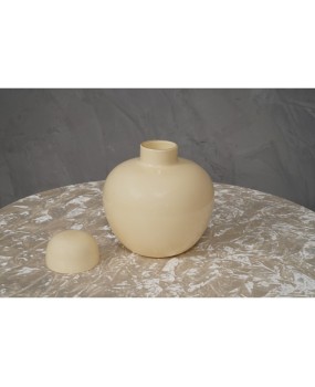 V 17 Vaso Tobia Scarpa Venini Murano Serie "Opale" Vetro Colore Avorio, 1979
