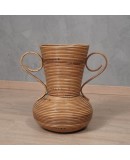 V 12 Vivai Del Sud Vaso anfora in rattan, 1960 V 12 Vivai Del Sud Vaso anfora in rattan, 1960