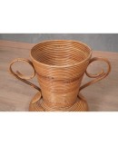 V 12 Vivai Del Sud Vaso anfora in rattan, 1960 V 12 Vivai Del Sud Vaso anfora in rattan, 1960