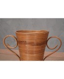 V 12 Vivai Del Sud Vaso anfora in rattan, 1960 V 12 Vivai Del Sud Vaso anfora in rattan, 1960