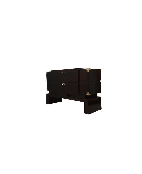 C 104 Cassettone Lastronato in Mogano Tinto Nero C 104 Cassettone Lastronato in Mogano Tinto Nero