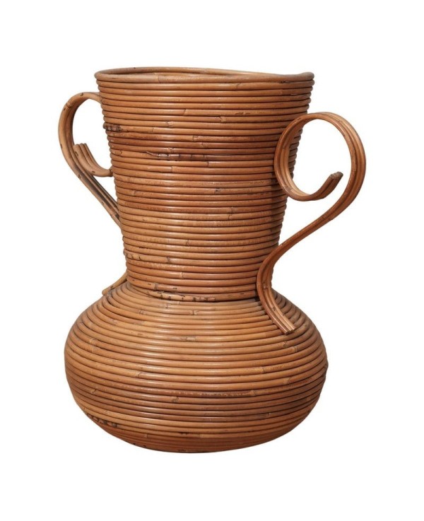 V 12 Vivai Del Sud Vaso anfora in rattan, 1960 V 12 Vivai Del Sud Vaso anfora in rattan, 1960