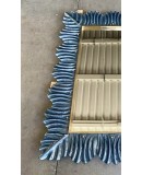 SP 74 Murano Blu Color Glass and Brass Mid-Century Console / Wall Mirr SP 74 Murano Blu Color Glass and Brass Mid-Century Console / Wall Mirr