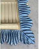 SP 74 Murano Blu Color Glass and Brass Mid-Century Console / Wall Mirr SP 74 Murano Blu Color Glass and Brass Mid-Century Console / Wall Mirr