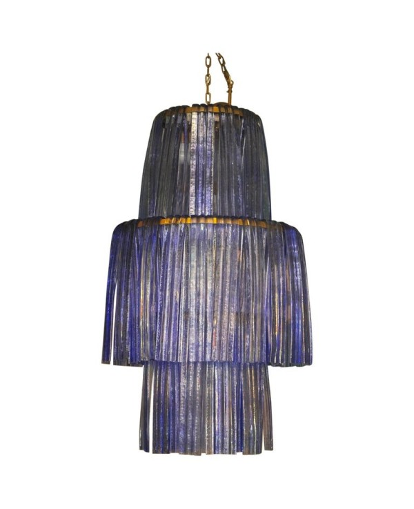 L 83 Murano Round Periwinkle Color Art Glass Chandeliers and Pendant L 83 Murano Round Periwinkle Color Art Glass Chandeliers and Pendant