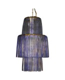 L 83 Murano Round Periwinkle Color Art Glass Chandeliers and Pendant L 83 Murano Round Periwinkle Color Art Glass Chandeliers and Pendant
