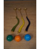 Murano Round Green Glass and Brass Lantern Chandelier and Pendant Murano Round Green Glass and Brass Lantern Chandelier and Pendant