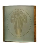 Murano Art Nouveau Square Art Glass and Brass Wall Light and Sconce