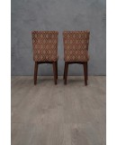 Pierluigi Colli Ash Wood and Fabric Italian Chairs, 1950