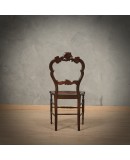 Louis Philippe Style Walnut and Vienna Straw Italian Chairs, 1940 Louis Philippe Style Walnut and Vienna Straw Italian Chairs, 1940