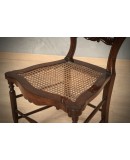 Louis Philippe Style Walnut and Vienna Straw Italian Chairs, 1940 Louis Philippe Style Walnut and Vienna Straw Italian Chairs, 1940