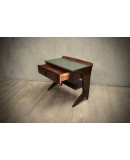 Dassi Walnut and Glass Italian Mid-Century Nightstands, 1950 Dassi Walnut and Glass Italian Mid-Century Nightstands, 1950