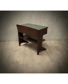 Dassi Walnut and Glass Italian Mid-Century Nightstands, 1950