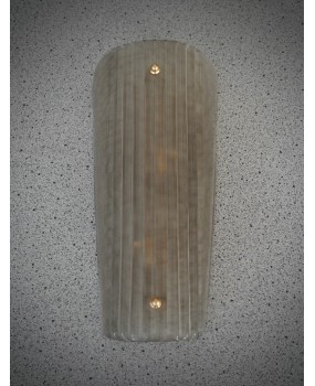 Murano Art Glass Sand Blasted Smoky Color and Brass Wall Light and Sco