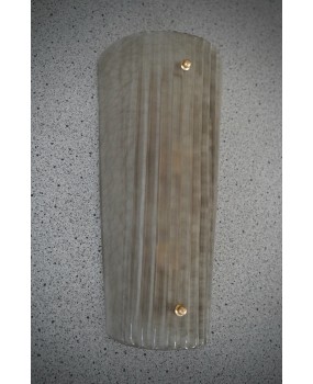 Murano Art Glass Sand Blasted Smoky Color and Brass Wall Light and Sco