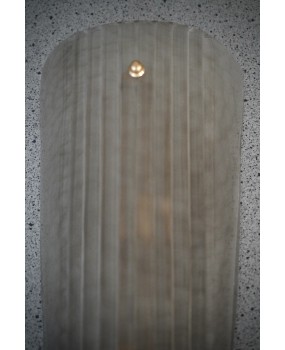 Murano Art Glass Sand Blasted Smoky Color and Brass Wall Light and Sco