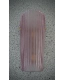 Murano Art Glass Pink Sand Blasted Color and Brass Wall Light and Scon Murano Art Glass Pink Sand Blasted Color and Brass Wall Light and Scon