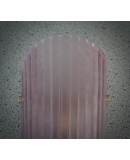 Murano Art Glass Pink Sand Blasted Color and Brass Wall Light and Scon Murano Art Glass Pink Sand Blasted Color and Brass Wall Light and Scon