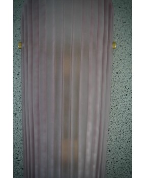 Murano Art Glass Pink Sand Blasted Color and Brass Wall Light and Scon