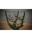 Willy Daro Bronze and Glass Mid-Century Coffe Side Table, 1970 Willy Daro Bronze and Glass Mid-Century Coffe Side Table, 1970