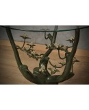 Willy Daro Bronze and Glass Mid-Century Coffe Side Table, 1970 Willy Daro Bronze and Glass Mid-Century Coffe Side Table, 1970