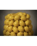 Vasi Scultura in Ceramica Veneziana di Colore Giallo Vasi Scultura in Ceramica Veneziana di Colore Giallo