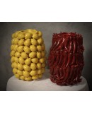 Vasi Scultura in Ceramica Veneziana di Colore Giallo Vasi Scultura in Ceramica Veneziana di Colore Giallo