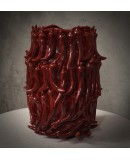 Vasi Scultura in Ceramica Veneziana di Colore Rosso Vasi Scultura in Ceramica Veneziana di Colore Rosso